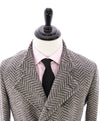 ELEVENTY - Gray & Camel Herringbone Double Breasted Overcoat - 44