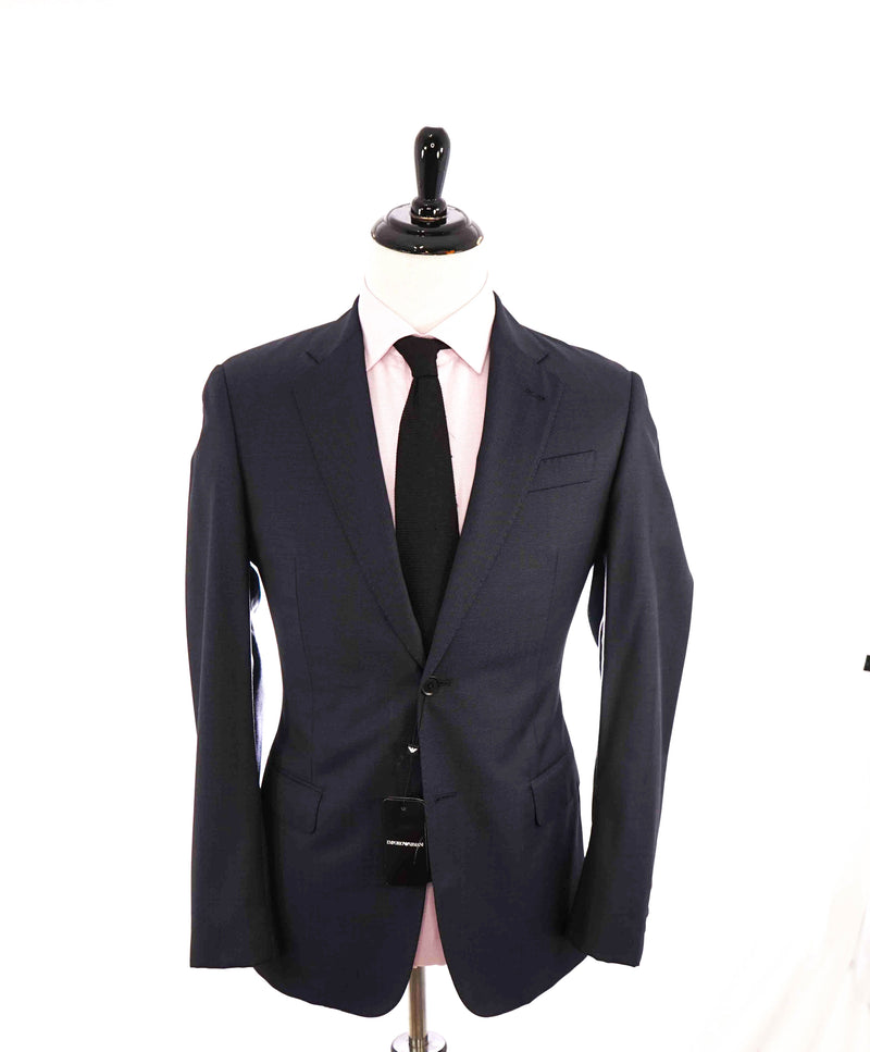 $1,595 EMPORIO ARMANI- "G Line" Blue *SILK* Royal Weave Blazer - 38R