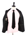 ARMANI COLLEZIONI - Black 2-Button Notch Lapel "M Line" Slim Suit - 38R