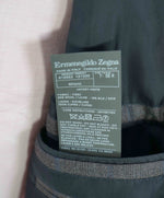 $3,290 ERMENEGILDO ZEGNA- “TORFEO 600” Burgundy & Blue Check Blazer- 46R