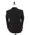 ARMANI COLLEZIONI - Black Textured Peak Lapel "M Line" Slim Suit - 38R
