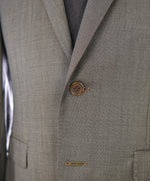 CANALI - Textured Brown/Gray Notch Lapel With Tonal Detail Blazer - 38S
