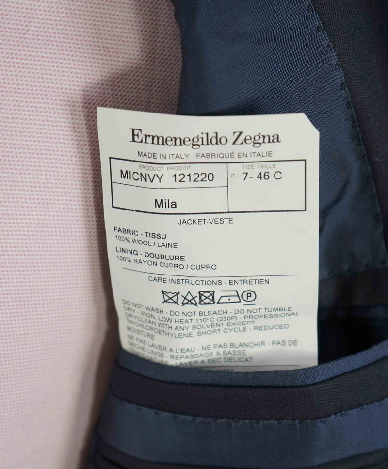 $3,250 ERMENEGILDO ZEGNA - "MICRONSPHERE" *Closet Staple* Navy Suit - 36S