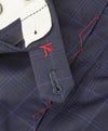 ISAIA - 160's Aquaspider Nuova Base "S" Blue Plaid Dress Pants Flat Front- 42W