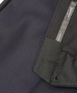 ARMANI COLLEZIONI -Navy Geometric Weave Tux Dinner Flat Front Dress Pants - 35W