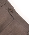 CANALI - "Travel" Natural Comfort Collection Brown Wool Flat Front Dress Pants - 34W