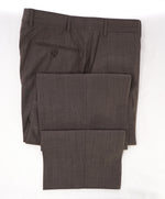 CANALI - "Travel" Natural Comfort Collection Brown Wool Flat Front Dress Pants - 34W
