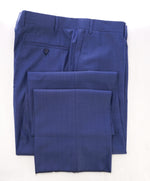 CANALI - "Travel Water Resistant" Light Blue Wool Flat Front Dress Pants - 36W