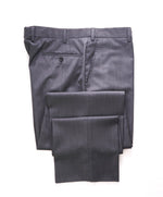 SAKS FIFTH AVE - Charcoal Wool & Silk MADE IN ITALY Flat Front Dress Pants - 38W