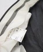 CANALI - Gray & Aqua Blue Plaid Check Flat Front Dress Pants - 36W