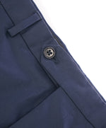 ARMANI COLLEZIONI - Navy Cotton Elastane Blend Flat Front Pants - 40W