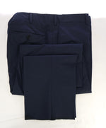 ARMANI COLLEZIONI - Navy Cotton Elastane Blend Flat Front Pants - 40W