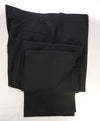 ARMANI COLLEZIONI - Black & Gray Tonal Rope Stripe Flat Front Dress Pants - 37W
