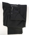 ARMANI COLLEZIONI - Black & Gray Tonal Rope Stripe Flat Front Dress Pants - 37W