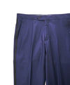 SAKS FIFTH AVE - Blue Wool MADE IN ITALY Flat Front Dress Tux Pants- 34W