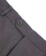 ARMANI COLLEZIONI - Birdseye Sharkskin Brown Flat Front Dress Pants - 34W