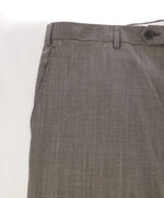 ARMANI COLLEZIONI - Medium Gray Pindot Textured Flat Front Dress Pants - 39W