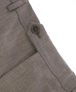 ARMANI COLLEZIONI - Medium Gray Pindot Textured Flat Front Dress Pants - 39W
