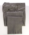 ARMANI COLLEZIONI - Medium Gray Pindot Textured Flat Front Dress Pants - 39W