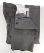 ARMANI COLLEZIONI - Black & White Basket Weave Flat Front Dress Pants - 38W