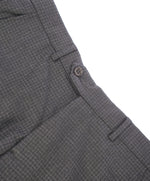 ARMANI COLLEZIONI - Gray Tonal Check Plaid Flat Front Dress Pants - 32W