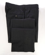 ARMANI COLLEZIONI - Gray Tonal Check Plaid Flat Front Dress Pants - 32W