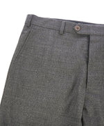 ARMANI COLLEZIONI - Gray Tonal Stripe Flat Front Dress Pants - 33W