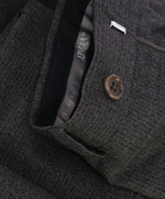 ARMANI COLLEZIONI - Gray Tonal Stripe Flat Front Dress Pants - 33W