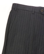 ARMANI COLLEZIONI - Gray Tonal Pin Stripe Flat Front Dress Pants - 33W