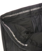 ARMANI COLLEZIONI - Gray Tonal Pin Stripe Flat Front Dress Pants - 33W