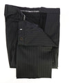 ARMANI COLLEZIONI - Gray Tonal Pin Stripe Flat Front Dress Pants - 33W