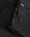 ARMANI COLLEZIONI - Gray Tonal Pin Stripe Flat Front Dress Pants - 33W