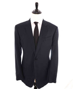 $1,495 ARMANI COLLEZIONI - "G Line"Navy Blue Textured Royal Weave Blazer- 46L