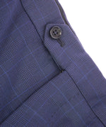 ARMANI COLLEZIONI - Blue Glen Plaid Check Flat Front Dress Pants - 42W