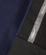 ARMANI COLLEZIONI - Blue Glen Plaid Check Flat Front Dress Pants - 34W