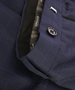 ARMANI COLLEZIONI - Blue Glen Plaid Check Flat Front Dress Pants - 42W