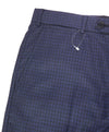 ARMANI COLLEZIONI - Blue Bold Micro Check Plaid Flat Front Dress Pants - 36W