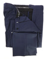 ARMANI COLLEZIONI - Blue Bold Micro Check Plaid Flat Front Dress Pants - 36W