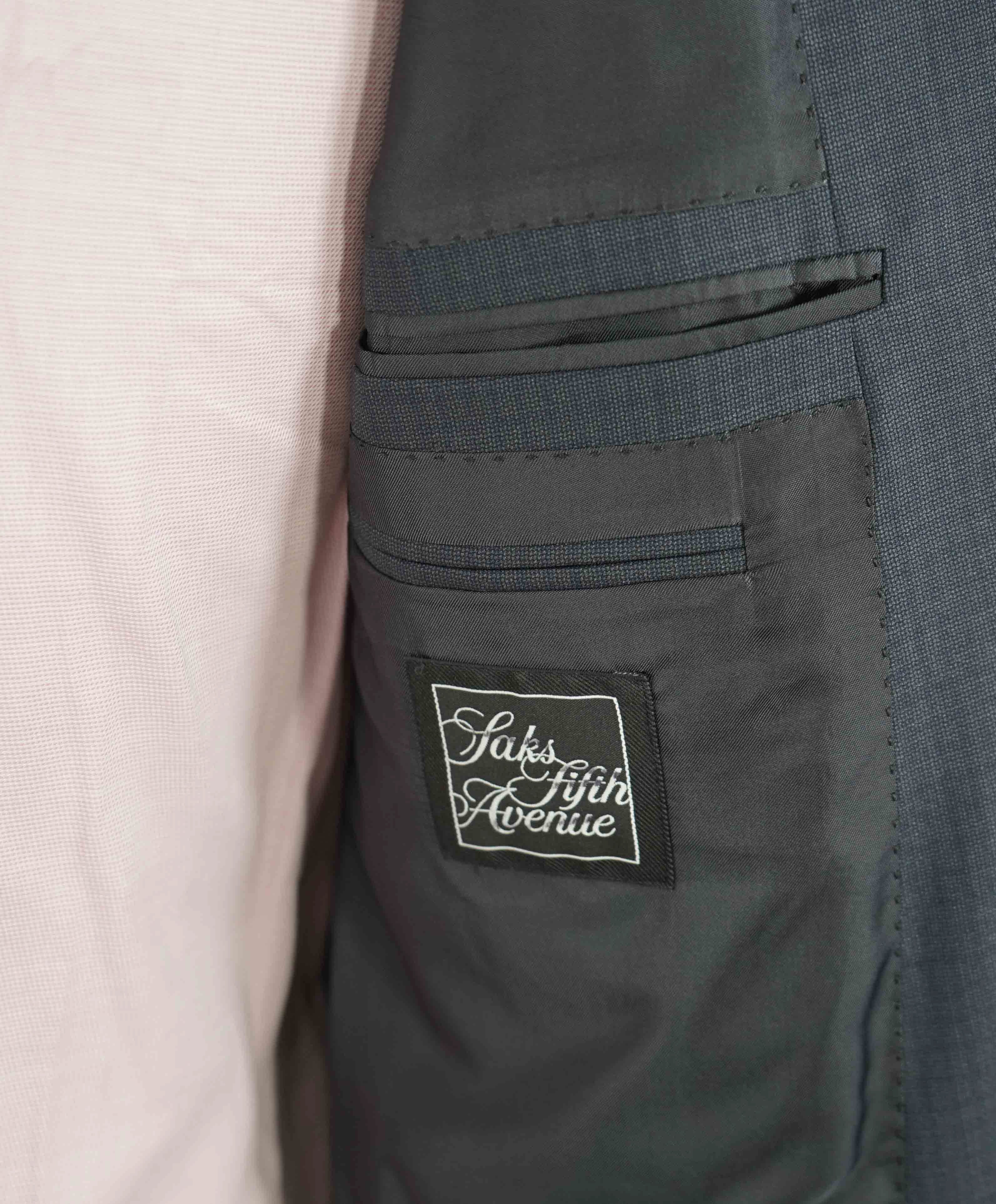$4,690 ERMENEGILDO ZEGNA -"TROFEO 600" SILK Blue CLOSET STAPLE Suit - 46R