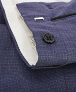 ARMANI COLLEZIONI - Bold Micro Check Multi Color Flat Front Dress Pants - 33W