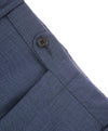 HICKEY FREEMAN - Pastel Blue Textured Wool Flat Front Dress Pants - 33W
