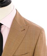 ELEVENTY - Peak Lapel Brown & Baby Blue Stripe Semi-Lined Suit - 42 US (52EU)