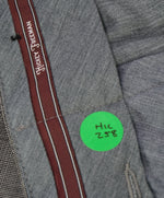 HICKEY FREEMAN - Salt n' Pepper Textured Wool Flat Front Dress Pants - 36W