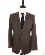 $1,895 CANALI - Brown & Blue Prince of Wales Check Plaid Wool Blazer - 40R
