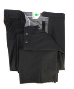 HICKEY FREEMAN - Charcoal Gray Wool Flat Front Dress Pants - 38W