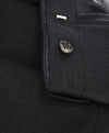 HICKEY FREEMAN - Charcoal Gray Wool Flat Front Dress Pants - 38W