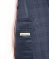 $1,895 CANALI - "NATURAL COMFORT" Blue Check Plaid Wool Blazer - 46L