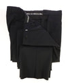 ARMANI COLLEZIONI - Black Textured Slim Check Flat Front Dress Pants - 36W