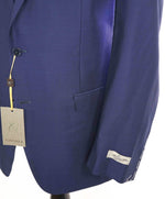 $1,895 CANALI - Cobalt Blue Royal Weave Wool Blazer - 46L