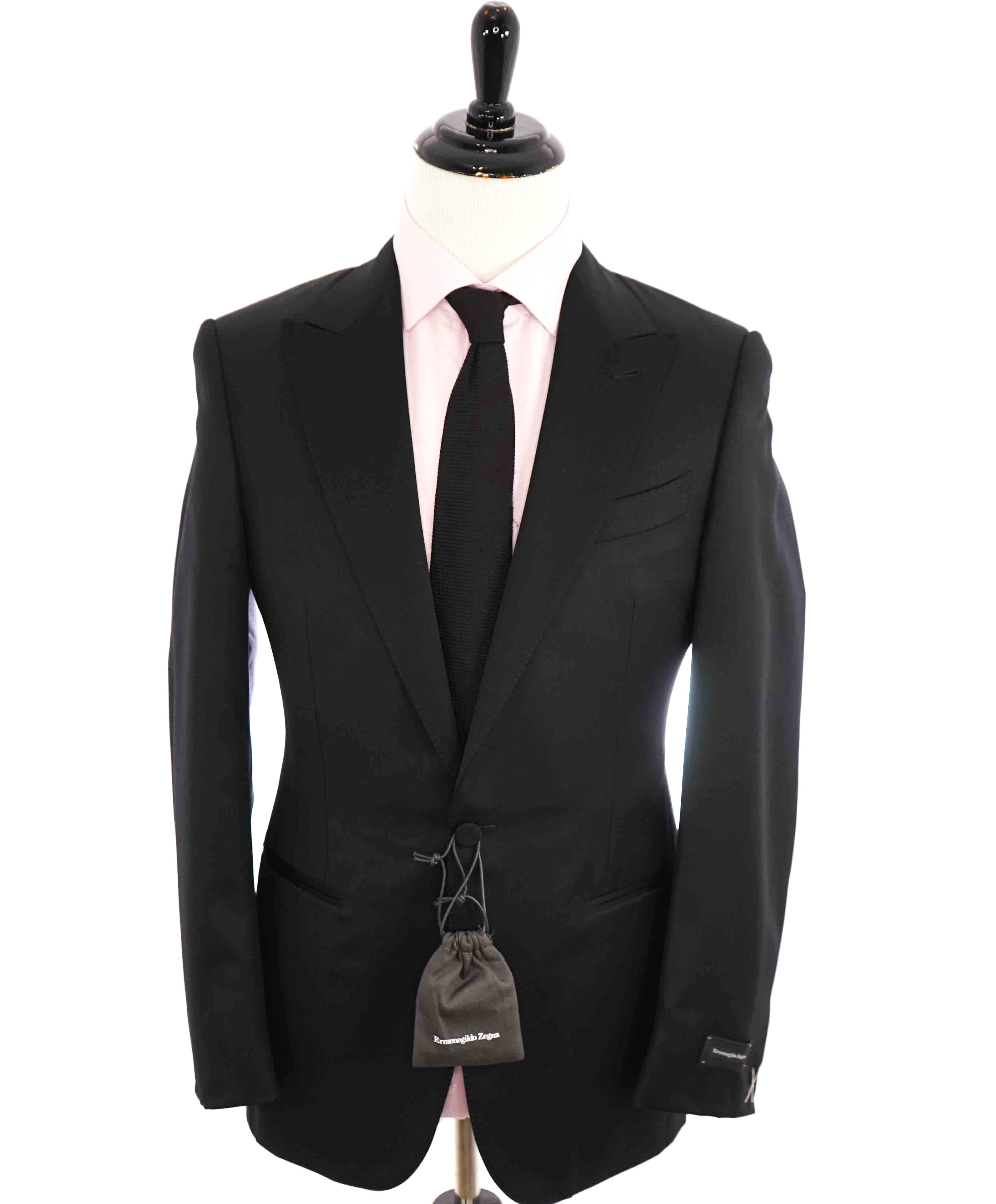 $3,995 ERMENEGILDO ZEGNA -"MICRONSPHERE MILA" PEAK LAPEL Tuxedo - 38R